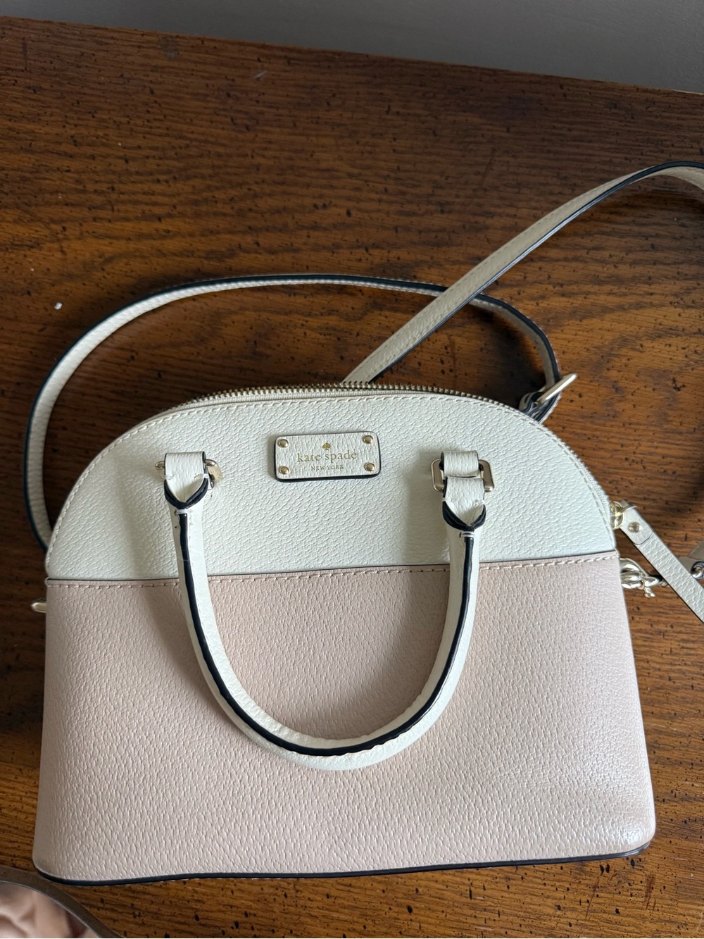 kate spade Two-Tone White and Blush purse